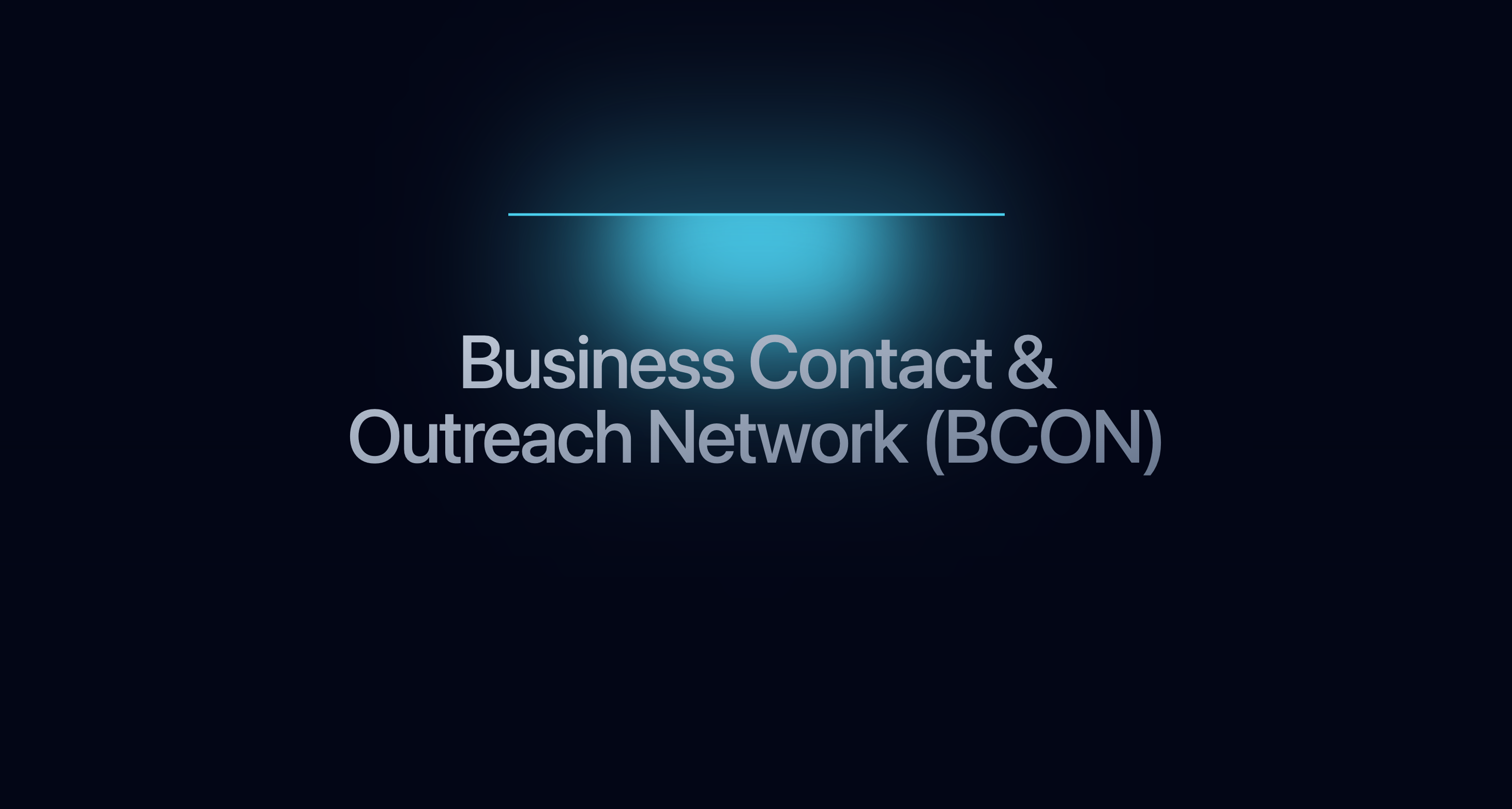 Business Contact & Outreach Network (BCON)